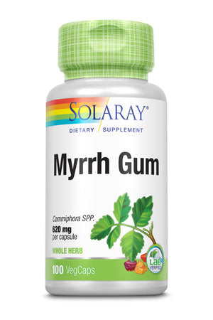 Solaray Myrrh Gum Resin, Veg Cap (Btl-Plastic) 620mg 100ct