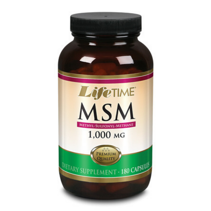 LIFETIME MSM, Capsule (Btl-Glass) 1000mg | 180ct