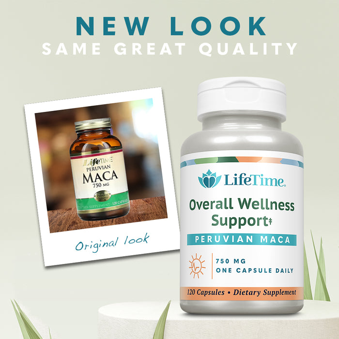 LIFETIME MACA Peruvian, Capsule (Btl-Glass) 750mg | 120ct