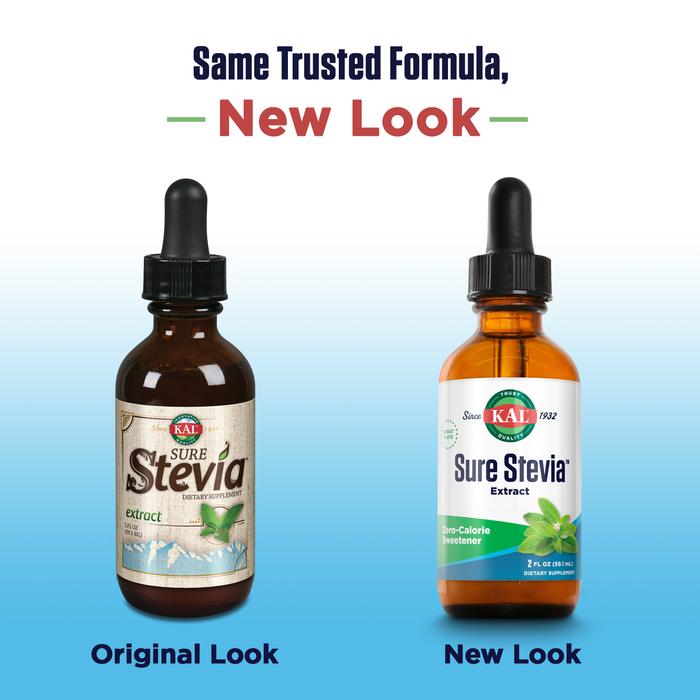 KAL Sure Stevia Drops,  Low Carb, Zero Calorie Sweetener, Keto Friendly, Great Tasting Liquid Stevia, Low Glycemic, 60-Day Money Back Guarantee (Unflavored)