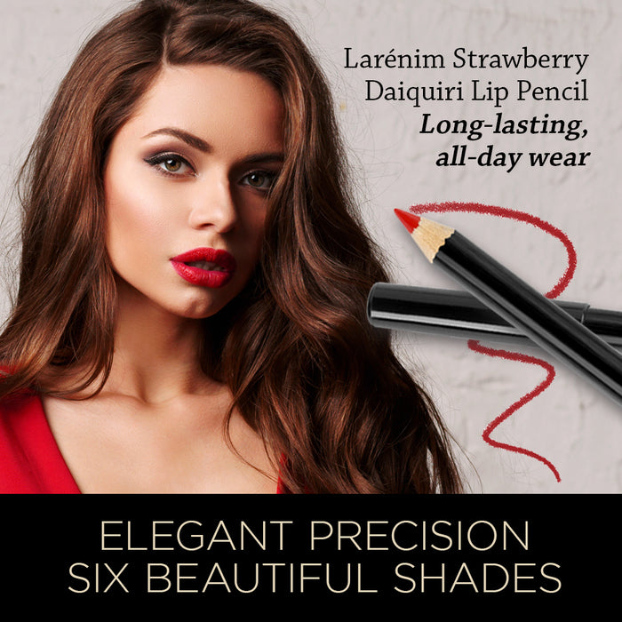 Larenim Strawberry Daiquiri Ultra Wear Lip Pencil | Sculpts, Enhances & Defines Lips | Extends Wear of Lipstick or Lip Gloss | No Gluten | 1g