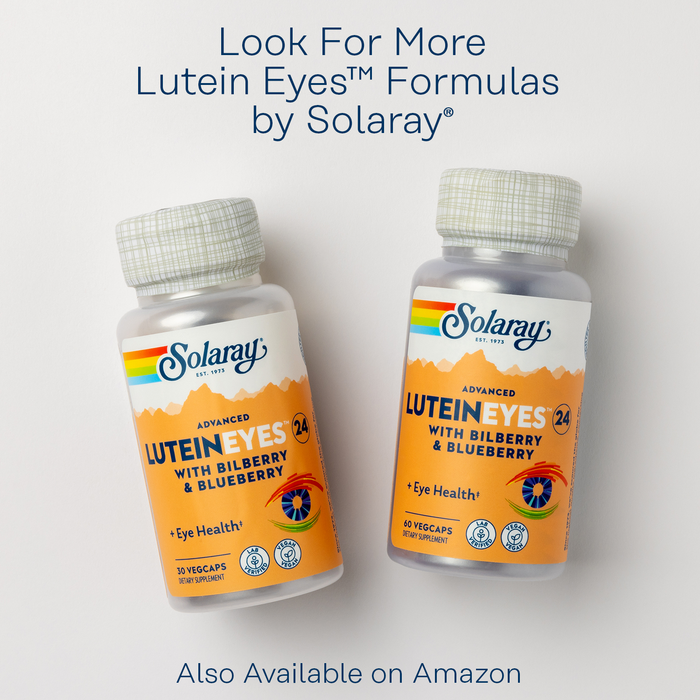 Solaray Chewable Lutein Eyes 18 | Eye & Macular Health Support Supplement w/ Naturally Occurring Lutein and Zeaxanthin | Non-GMO | 30 Chewables