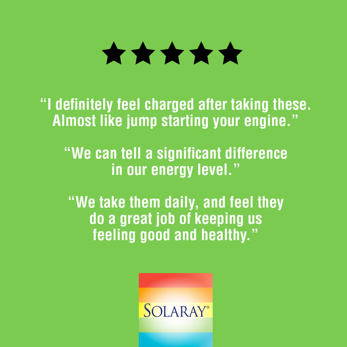 Solaray Once Daily High Energy Multivitamin, Iron Free | Complete Multi w/ Whole Food & Herb Base | Non-GMO | 60 VegCaps