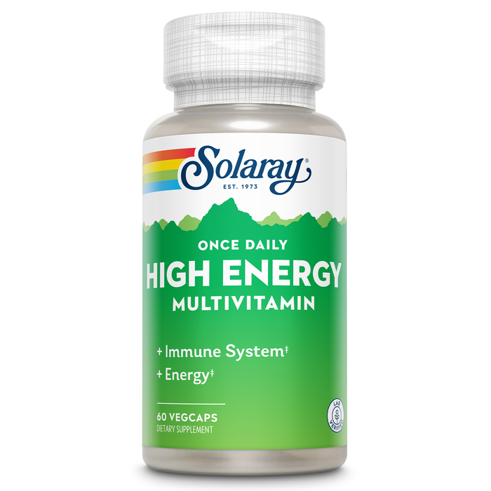 SOLARAY Once Daily High Energy Multivitamin for Women and Men - Energy Supplements - Immune Support w/ Vitamin C, A, D and E, Vitamin B Complex, Trace Minerals, 60-Day Guarantee, 60 Serv, 60 VegCaps ( 60 Servings, 60 VegCaps)