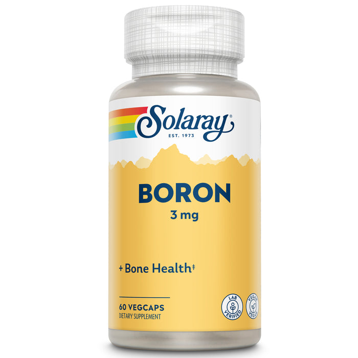 Solaray Boron Citrate 3mg | Herb Base | Healthy Bones, Brain Function & Joint Support | Enhanced Absorption | 60 VegCaps