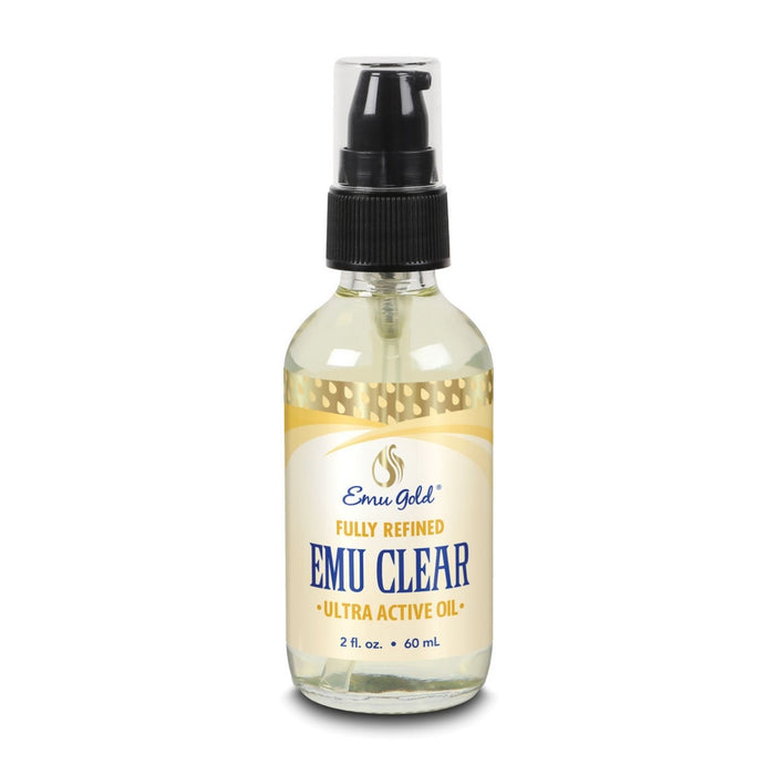 EMU GOLD Emu Clear Oil, Ultra Active Fully Refined, Oil, Unscented (Btl-Glass) | 2oz