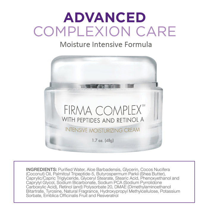 Life-flo Firma Complex with Peptides and Retinol A | Intensive Moisturizing Cream | Radiant Skin Formula | 1.7oz