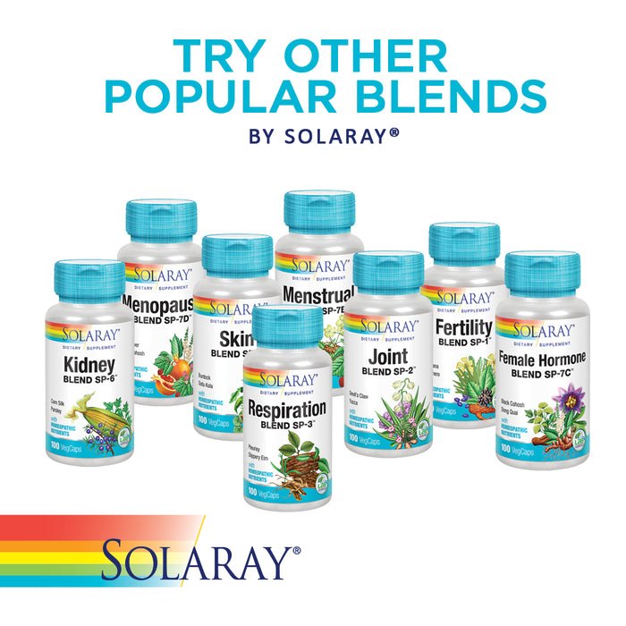 Solaray Memory Blend SP-30 | Herbal Blend w/ Cell Salt Nutrients to Help Support Memory, Concentrate & Focus | Non-GMO, Vegan | 50 Servings | 100 VegCaps